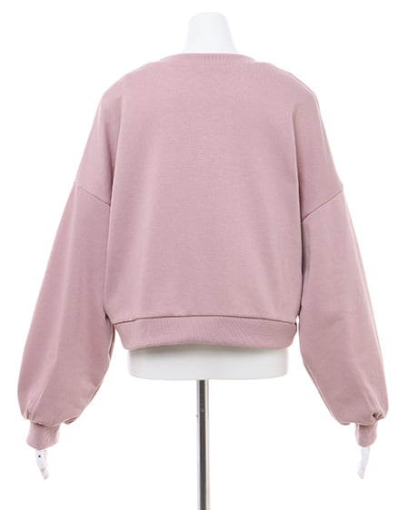 INGNI(イング) イニシャル刺しゅうロゴプルオーバー スモークピンク