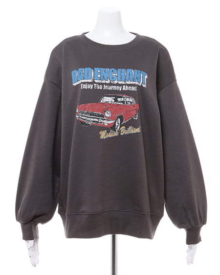 INGNI（イング） ヴィンテージカープリントプルオーバー ｽﾐｸﾛ