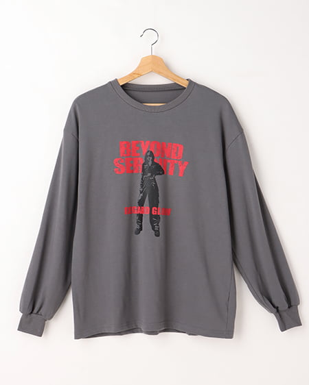 GirlプリントロゴロングTシャツ