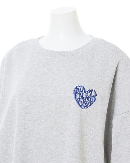 INGNI（イング） Backハートロゴサガラ刺しゅうチュニック ｸﾞﾚｰ