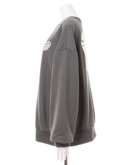 INGNI(イング) Backハートロゴサガラ刺しゅうチュニック チャコールグレー