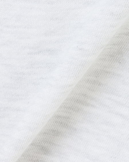 INGNI(イング) ハーフZIP裾ドロスト配色袖ラインショートトップス オートミール