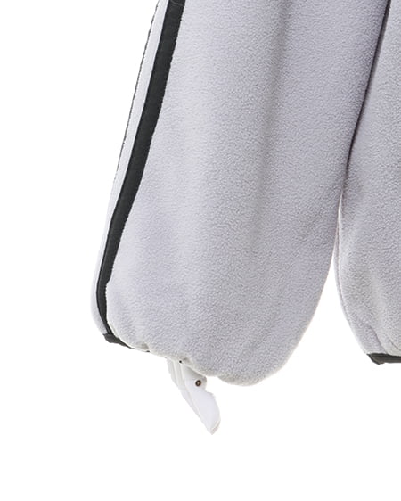 INGNI(イング) ハーフジップ配色サイドラインフリーストップス グレー