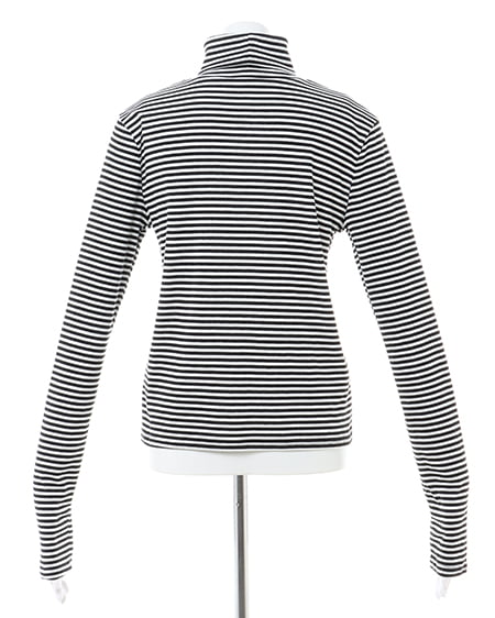 INGNI(イング) 胸刺しゅうロゴカットタートルトップス ボーダー