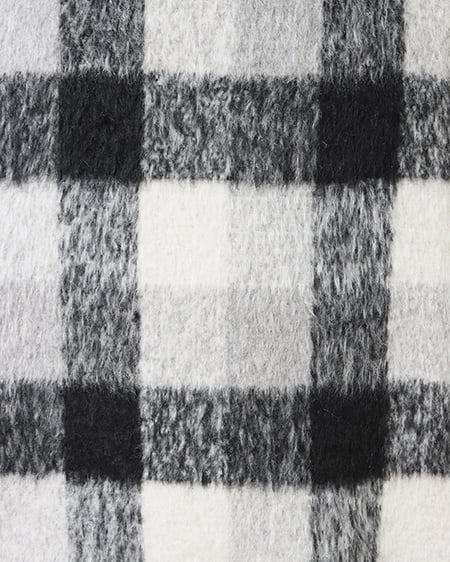 INGNI(イング) 胸刺しゅうロゴチェックリブチュニットップス クロ