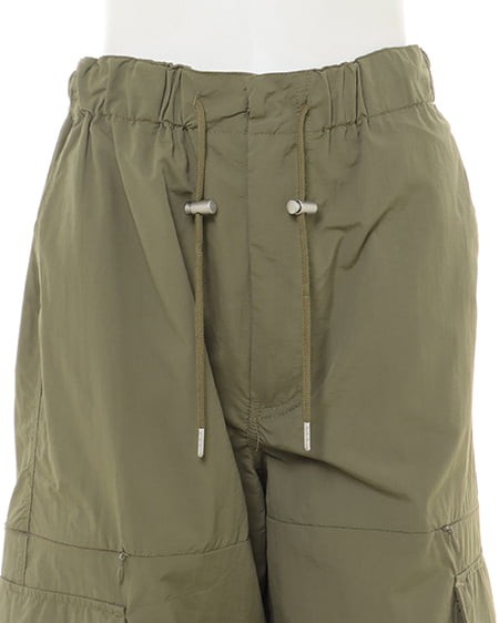 INGNI(イング) サイドファスナーナイロンワイドカーゴ/パンツ カーキ