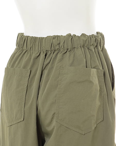 INGNI(イング) サイドファスナーナイロンワイドカーゴ/パンツ カーキ