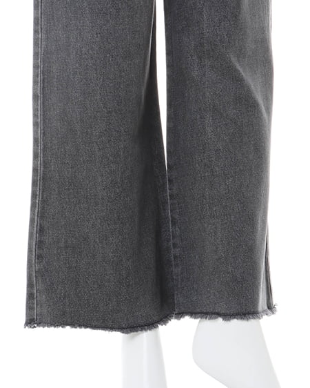 INGNI(イング) サイドファスナーデニムパンツ グレー