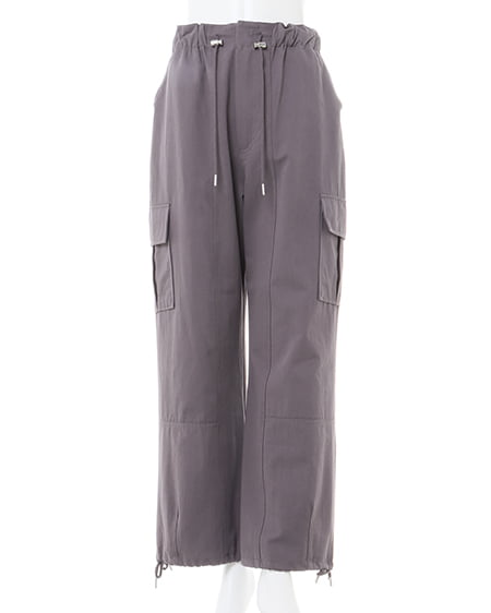 INGNI(イング) 綿ツイルドローコードカーゴ/パンツ チャコールグレー