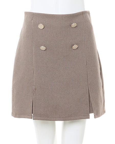 INGNI(イング) スリットスカパン(セットアップ対応) ブラウン/チェック