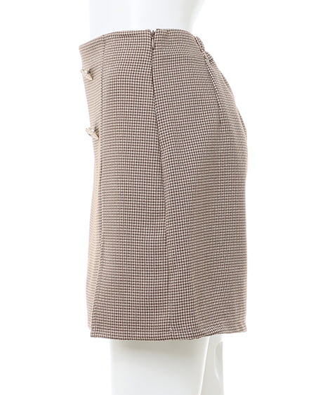 INGNI(イング) スリットスカパン(セットアップ対応) ブラウン/チェック