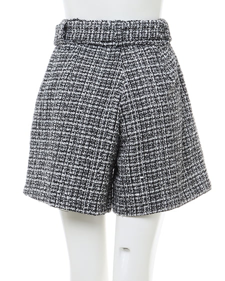 INGNI(イング) 共ベルト付ツイードキュロット/パンツ クロオフ/ツイード