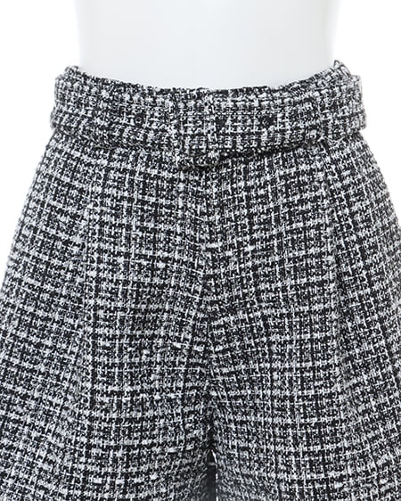 INGNI(イング) 共ベルト付ツイードキュロット/パンツ クロオフ/ツイード