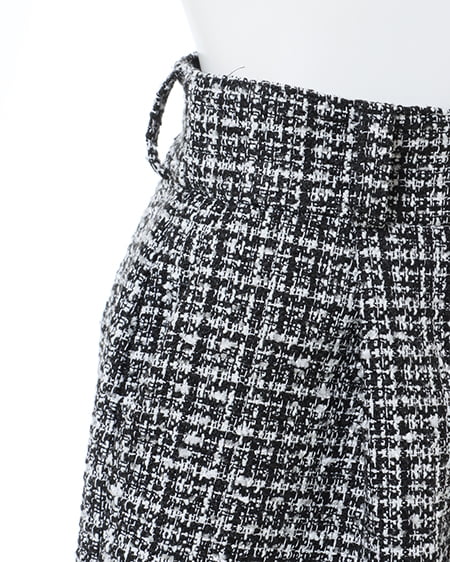 INGNI(イング) 共ベルト付ツイードキュロット/パンツ クロオフ/ツイード