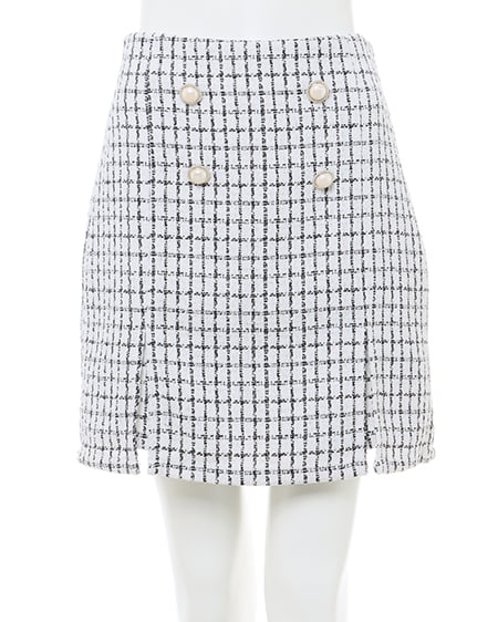 INGNI(イング) ツイードスリットスカパン オフクロ/ツイード