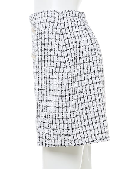 INGNI(イング) ツイードスリットスカパン オフクロ/ツイード