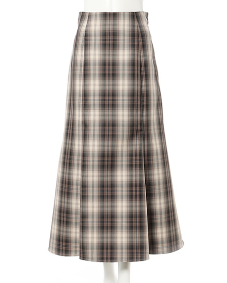 INGNI(イング) BackレースUPチェック柄マーメイドスカート ブラウン/チェック