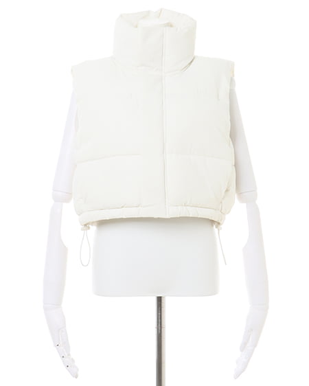 INGNI(イング) クロップド丈中綿ベスト オフホワイト