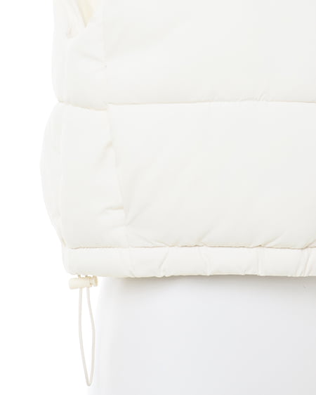 INGNI(イング) クロップド丈中綿ベスト オフホワイト