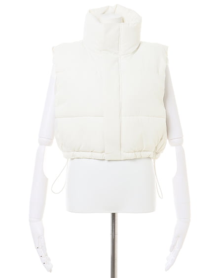 INGNI(イング) クロップド丈中綿ベスト オフホワイト