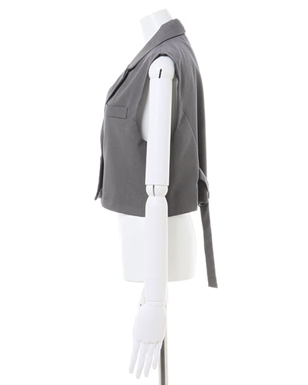 INGNI(イング) ショートベスト(セットアップ対応) グレー