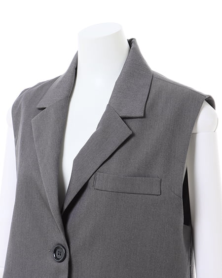 INGNI(イング) ショートベスト(セットアップ対応) グレー