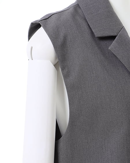 INGNI(イング) ショートベスト(セットアップ対応) グレー