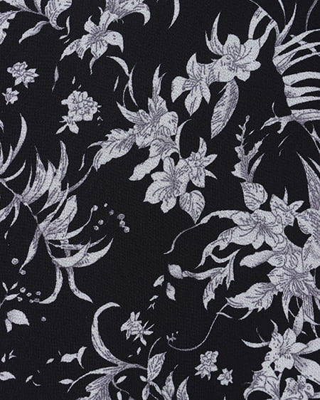 INGNI(イング) デコルテカットアウト花柄フリルワンピース クロ