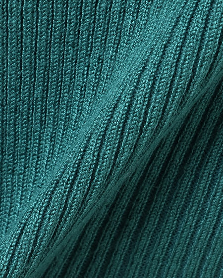 INGNI(イング) クルーネックフロントジップニットカーディガン グリーン