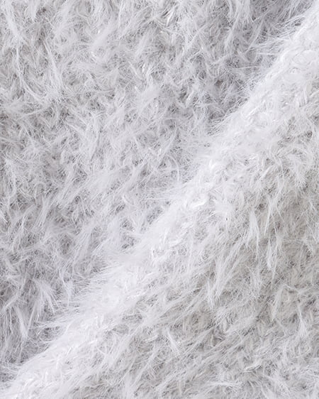 INGNI(イング) ラメフェザーヤーンミドル丈ニットカーディガン グレー