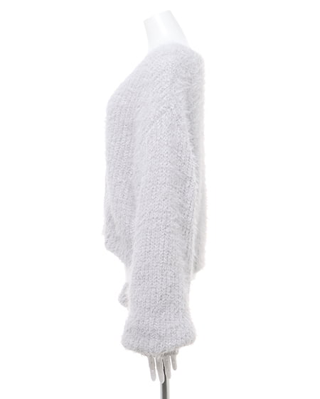 INGNI(イング) ラメフェザーヤーンニットカーディガン グレー