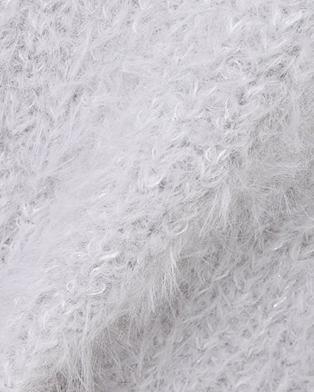 INGNI(イング) ラメフェザーヤーンニットカーディガン グレー