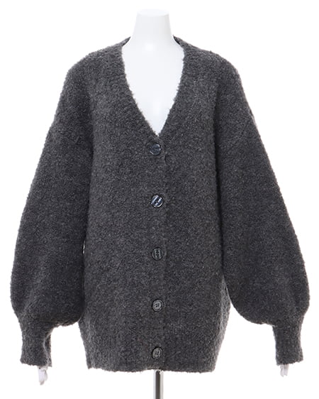 INGNI(イング) ブークレーニットカーディガン チャコールグレー