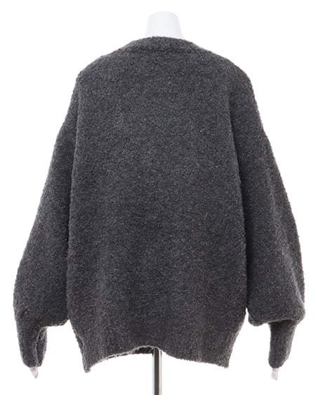 INGNI(イング) ブークレーニットカーディガン チャコールグレー