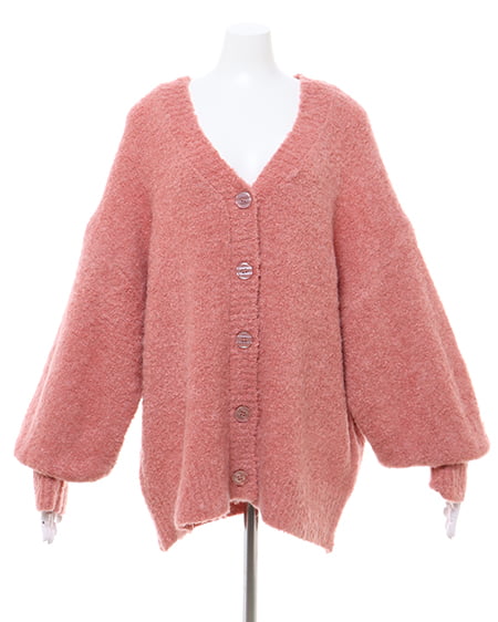 INGNI(イング) ブークレーニットカーディガン ピンク