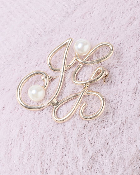 INGNI(イング) Vネックブローチ付フェザーヤーンニットカーディガン ピンク