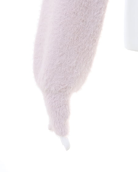 INGNI(イング) Vネックブローチ付フェザーヤーンニットカーディガン ピンク