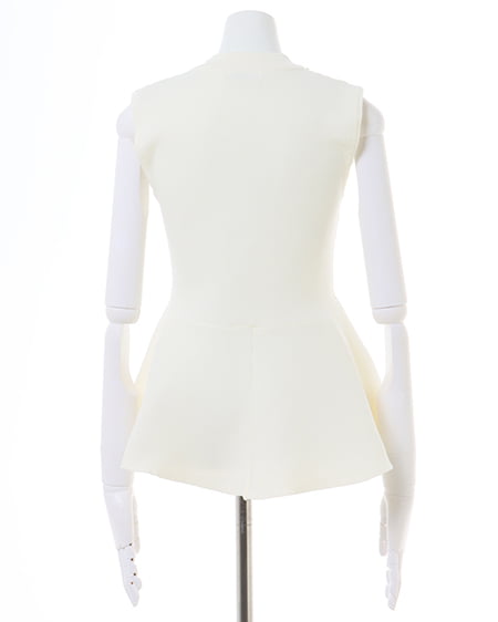 INGNI（イング） ペプラムノースリニット ｵﾌﾎﾜｲﾄ