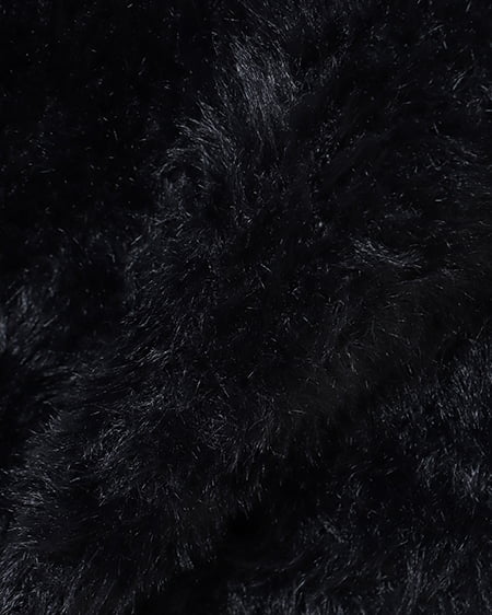 INGNI(イング) フェザーヤーンブローチ付半袖ニット クロ