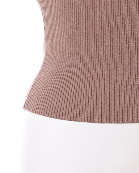 INGNI(イング) シャツドッキングニット/A モカ/ピンク