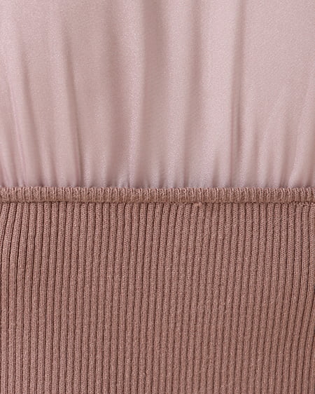 INGNI(イング) シャツドッキングニット/A モカ/ピンク