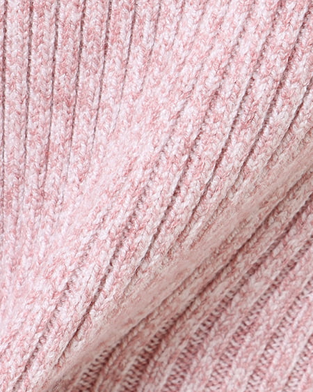 INGNI（イング） メランジフレアスリーブリブニット ﾋﾟﾝｸ