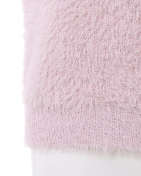 INGNI(イング) Backリボンフェザーヤーンニット ピンク