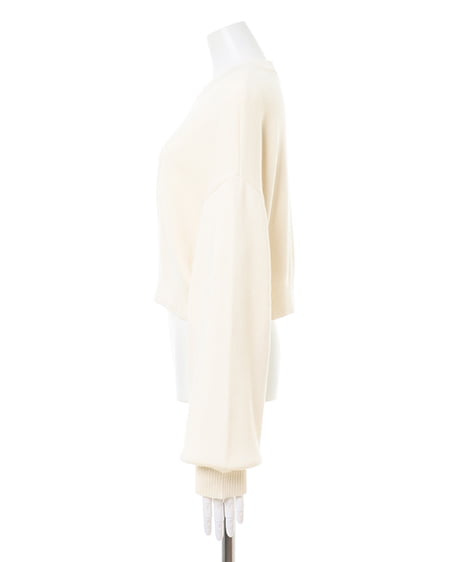 INGNI(イング) イニシャル刺しゅうロゴニット アイボリー