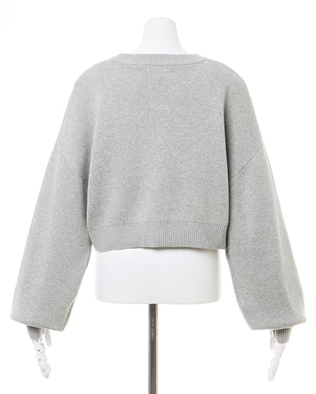 INGNI（イング） イニシャル刺しゅうロゴニット ｸﾞﾚｰ