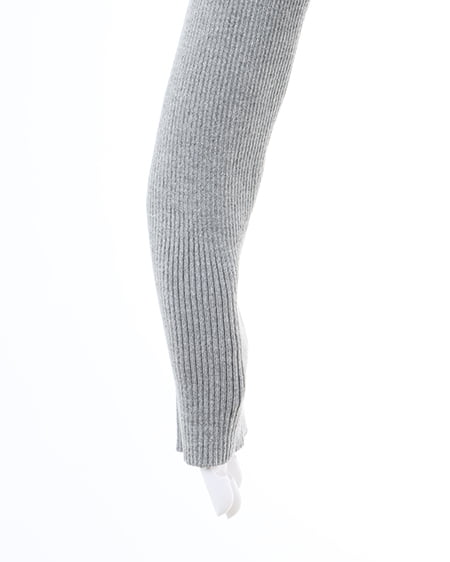 INGNI(イング) タートルネック胸刺しゅうリブニット グレー