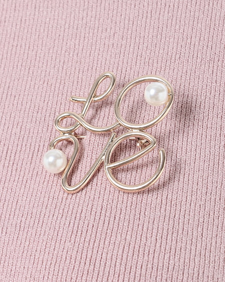 INGNI（イング） 肩開きブローチ付ニット ﾋﾟﾝｸ