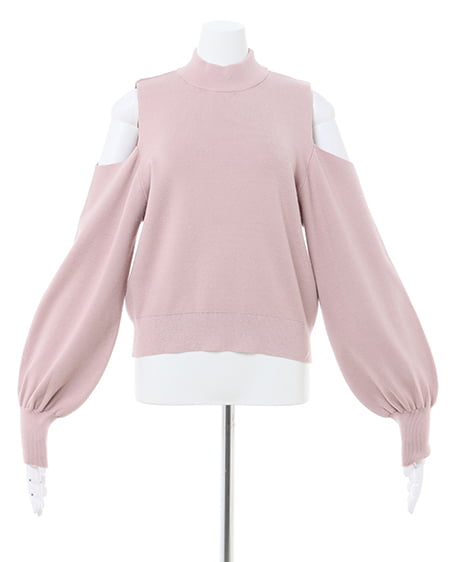 INGNI（イング） 肩開きブローチ付ニット ﾋﾟﾝｸ