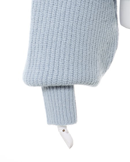 INGNI(イング) ビッグカラーもちもち畦ニット ブルー