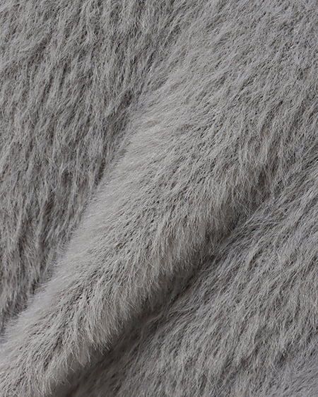 INGNI(イング) フェザーヤーンカシュクールクロップドニット グレー